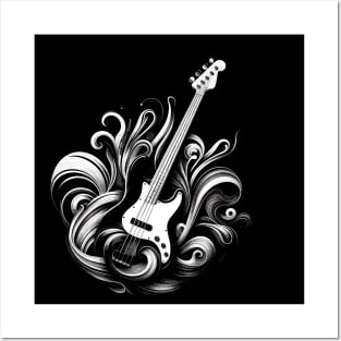 Cool Artistic Bass Guitar Posters and Art